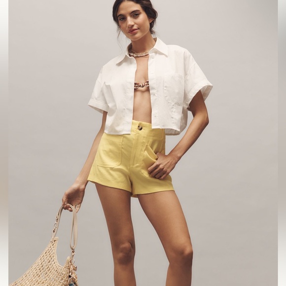 Maeve The Colette Linen Blend Shorts - Picture 3 of 4